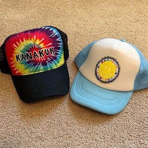 Kanakuk Tie-Dye and Blue Trucker Hats Youth Lot